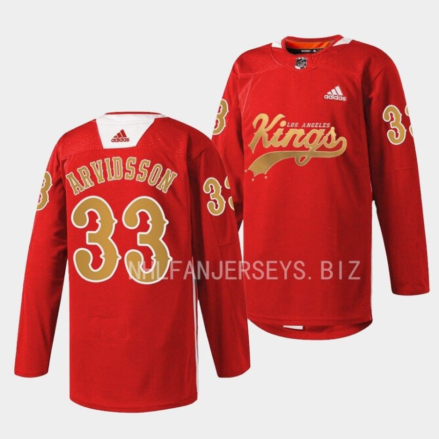 viktor arvidsson la kings warm up 2022cherry la red jersey