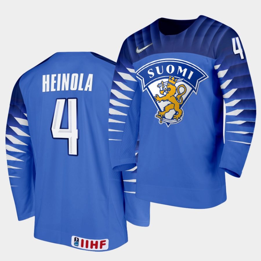 ville heinola 2020 iihf world junior championship blue away jersey