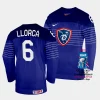 vincent llorca france 2023 iihf world championship away blue jersey