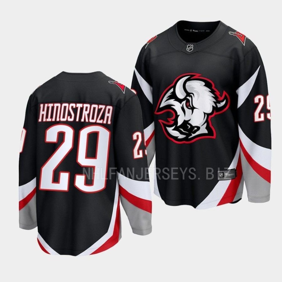 vinnie hinostroza sabres black 2022 23goathead alternate premier jersey