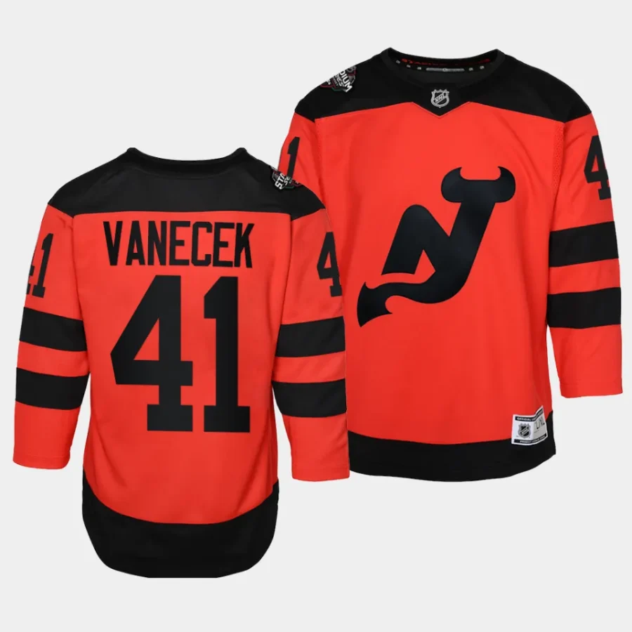 vitek vanecek devils 2024 nhl stadium series youth redpremier player jersey