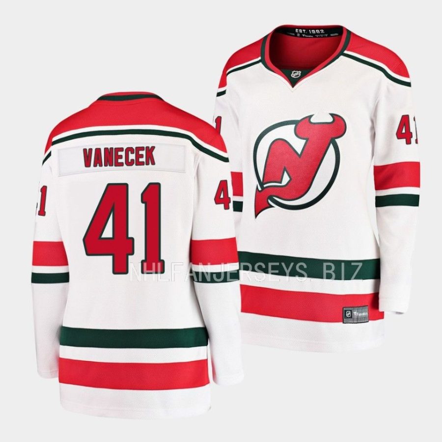 vitek vanecek devils white heritage women jerseys