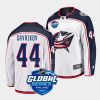 vladislav gavrikov blue jackets white 2022 nhl global series away jersey