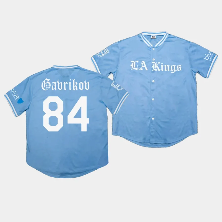 vladislav gavrikov la kings blue 2023 dodgers night baseball jersey