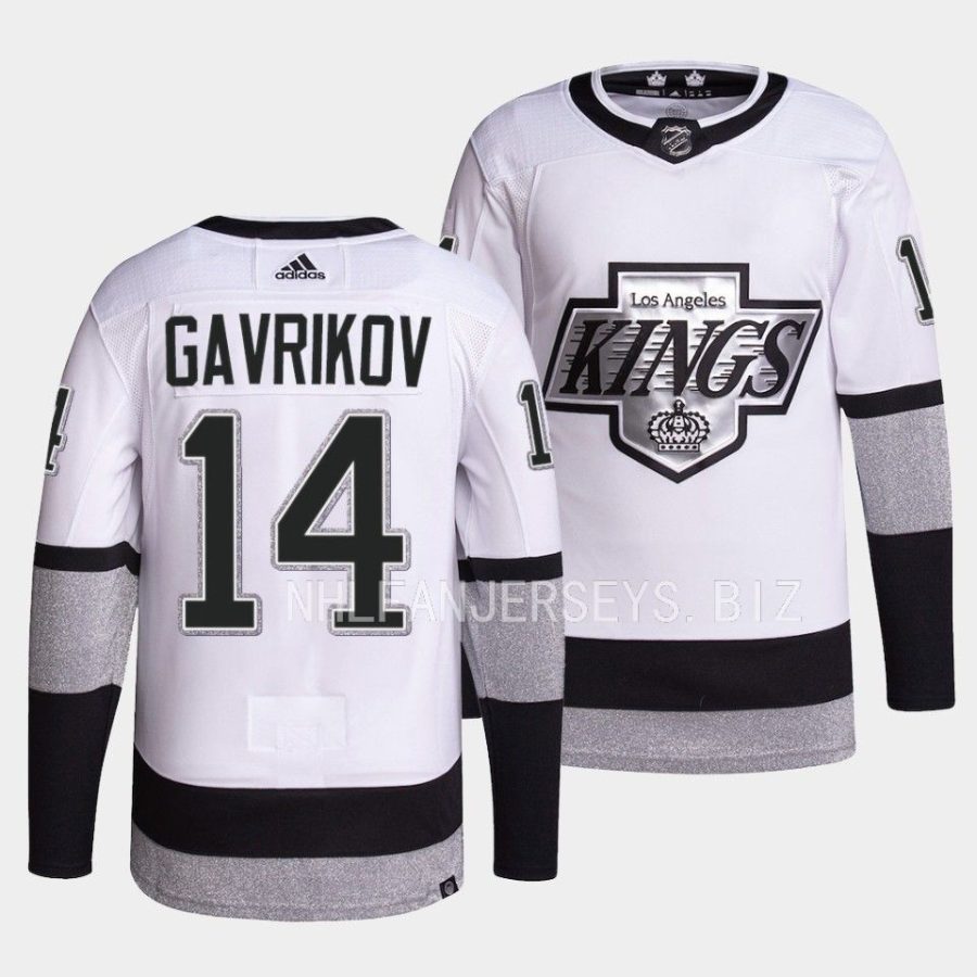 vladislav gavrikov la kings white 2022 23authentic primegreen alternate jersey