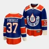 warren foegele oilers royal 2023 nhl heritage classic premier jersey