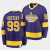 wayne gretzky kings purple vintage premier retired jersey