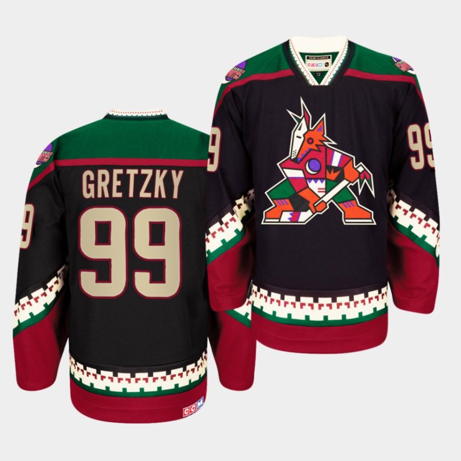 wayne gretzky phoenix coyotes black heritage vintage jersey