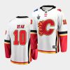 white calgary flames sideline derek ryan jersey 3