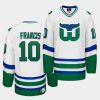 white carolina hurricanes sideline ron francis jersey