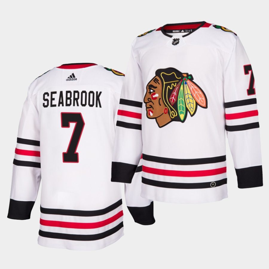 white chicago blackhawks sideline brent seabrook jersey 0