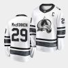 white colorado avalanche sideline nathan mackinnon jersey 2