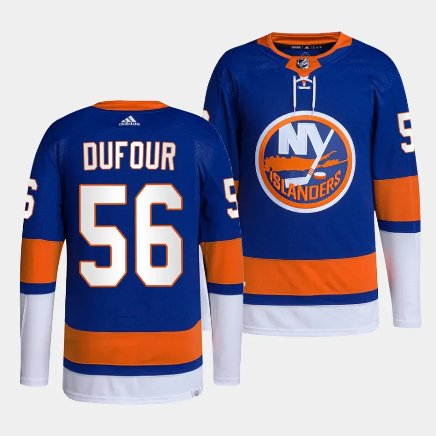 william dufour islanders royal home primegreen authentic projersey