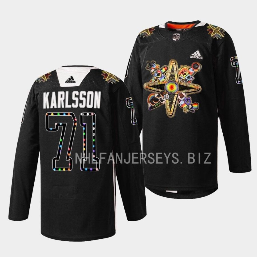 william karlsson golden knights black 2023 pride knight warmups jersey