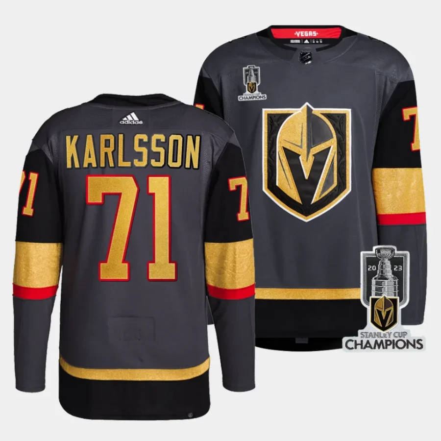 william karlsson vgk 2023 stanley cup champions gray authentic alternate men jersey