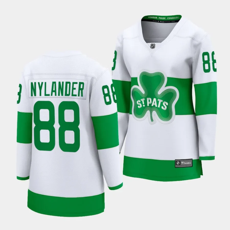 william nylander maple leafs white 2024 st. patricks alternate premier womenjersey