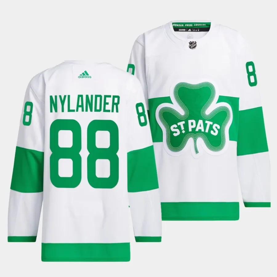 william nylander maple leafs white 2024 st. patricks alternate primegreen authentic jersey