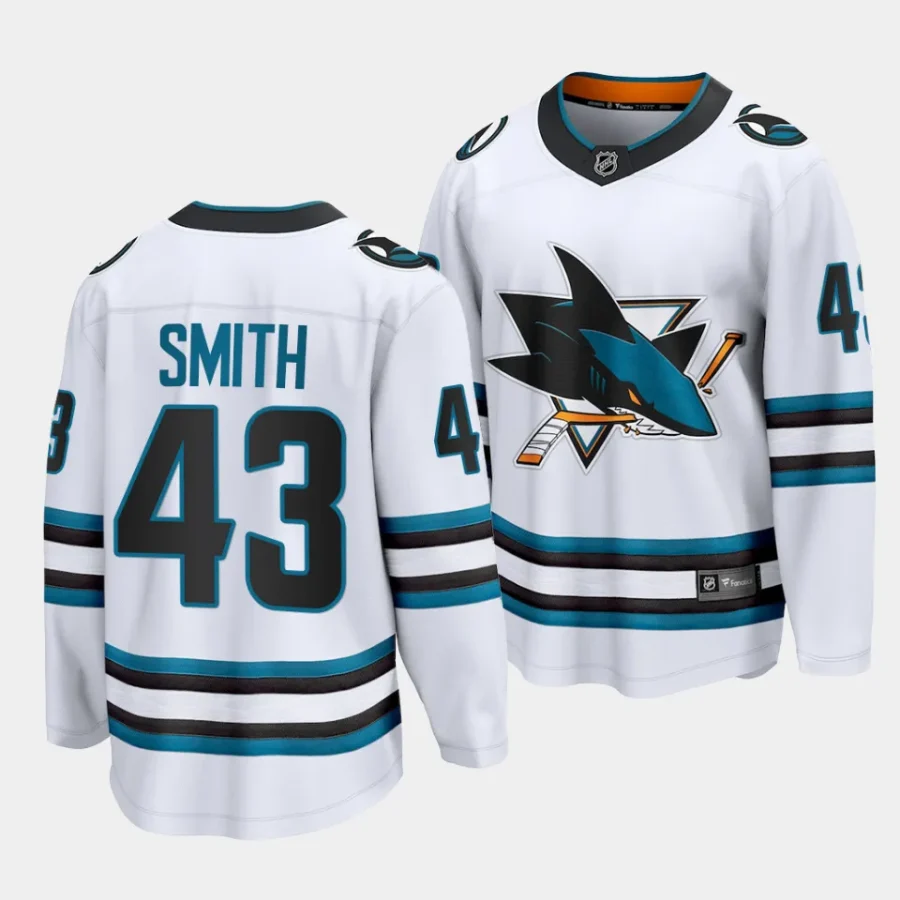 william smith sharks white away 2023 nhl draft premier breakawayjersey