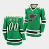 women blues custom green 2021 st patricks day jersey