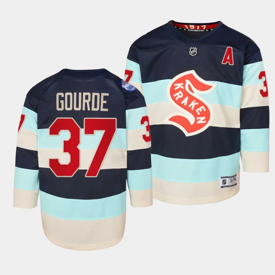 yanni gourde kraken 2024 nhl winter classic youth bluepremier player jersey