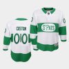 youth maple leafs custom green 2021 st. pats jersey