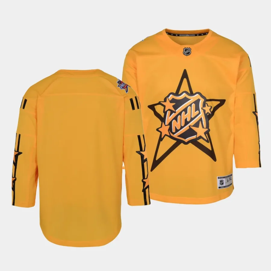 youth nhl 2024 nhl all star game yellowpremier jerseys