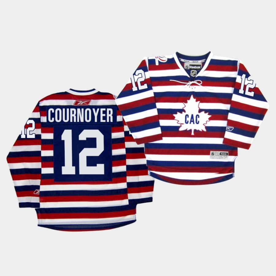 yvan cournoyer canadiens red royal centennial 100th anniversary celebration retro jersey