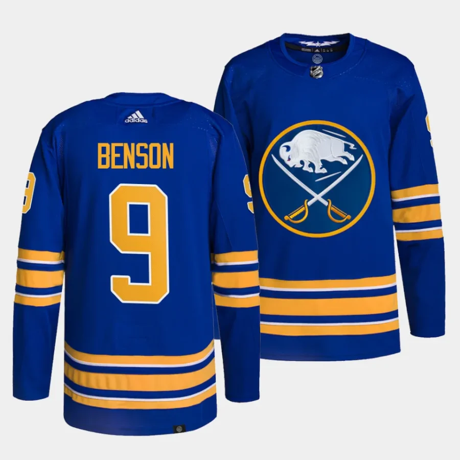 zach benson sabres royal home primegreen jersey