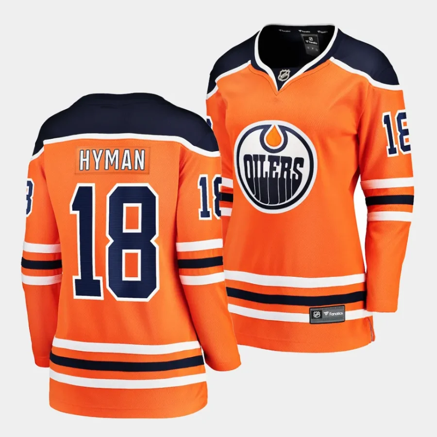 zach hyman oilers orange home women jerseys