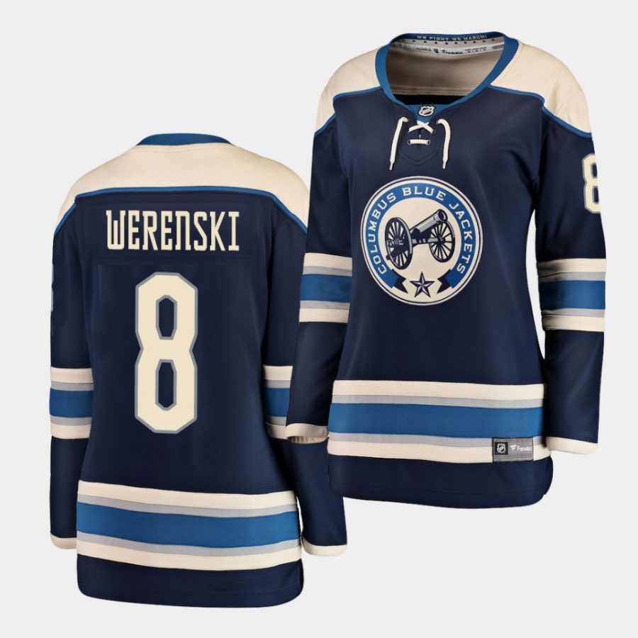 zach werenski blue jackets navy alternate women jerseys