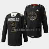 zach whitecloud golden knights warmups 2023black history night black jersey